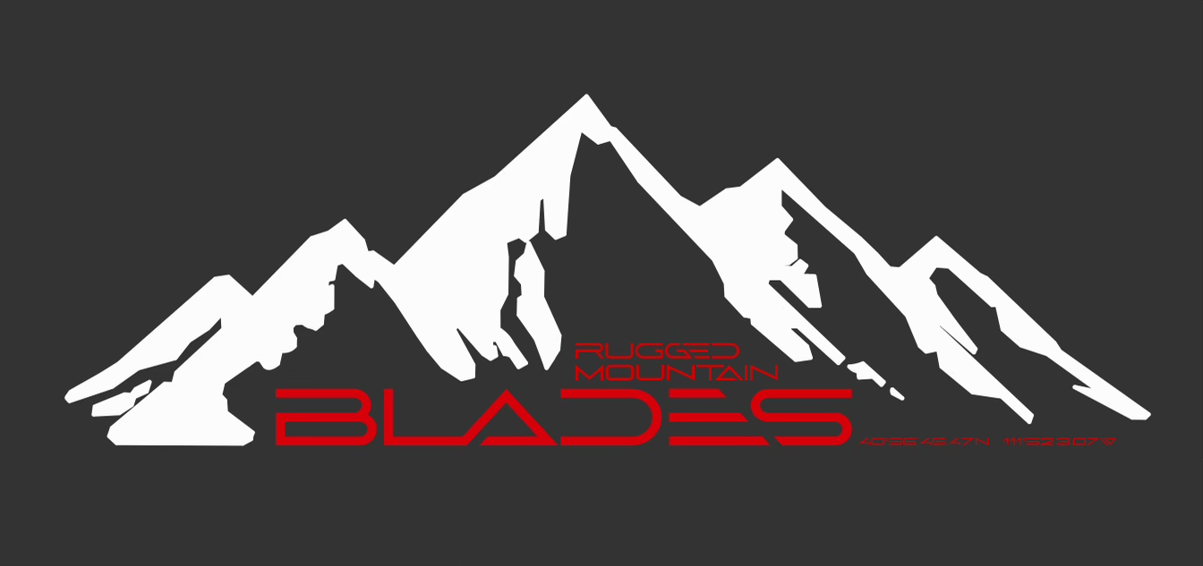 Banner image for Rugged Mountain Blades with mountains.